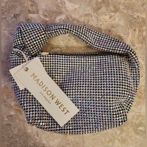 Madison West Rhinstone Bling Knotted Handbag Purse